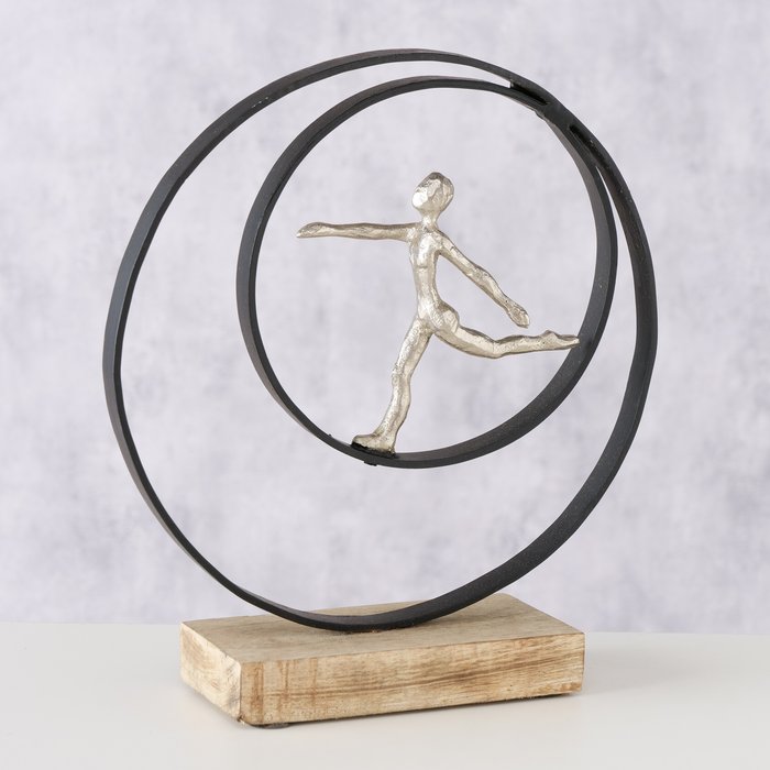 Decoratief beeld Vincley, rond, H 35cm, Mango - Afbeelding 2