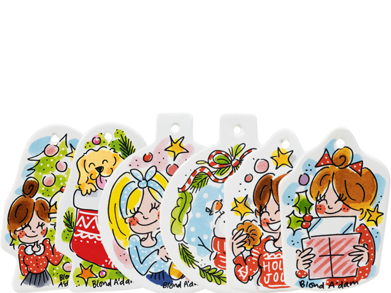 Blond Amsterdam kerst 2022 set 6 kersthangers