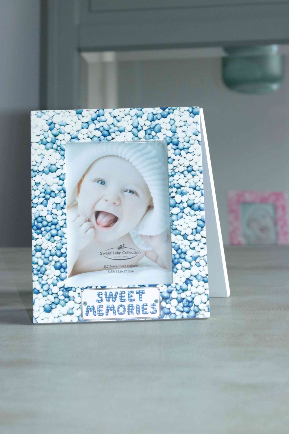 Fotolijst baby met muisjes- blauw