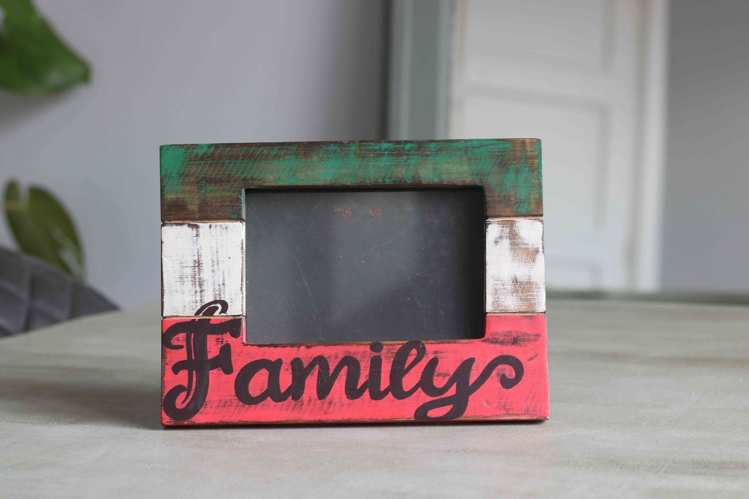 Fotolijst cursief family groen/wit/rood