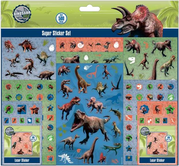 Dino Sticker Set 500 stuks