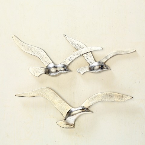 Wall object birds 2p W35cm alu 6