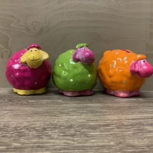 Spaarpot schaap gekleurd 3 soorten