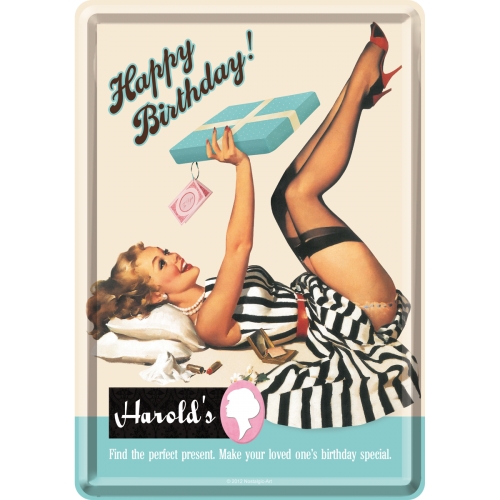 Postcard Happy Birthday Harrold's