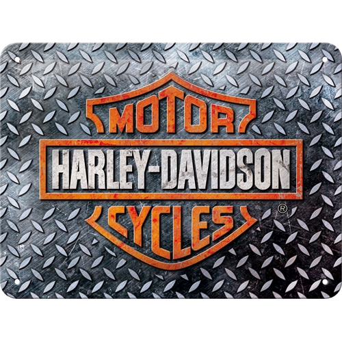 Tin Sign 15 x 20 Harley-Davidson -  Diamond Plate