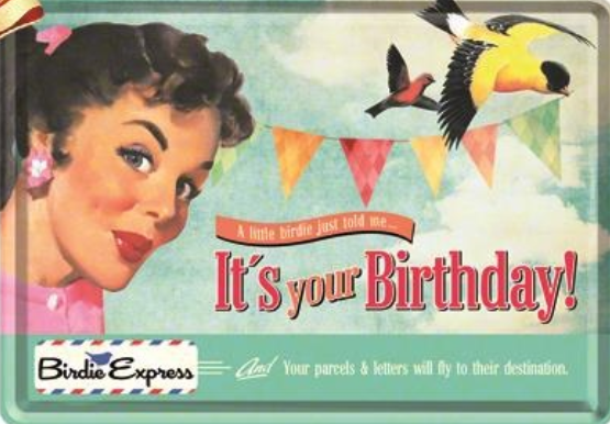Metal Postcard It's your birthday