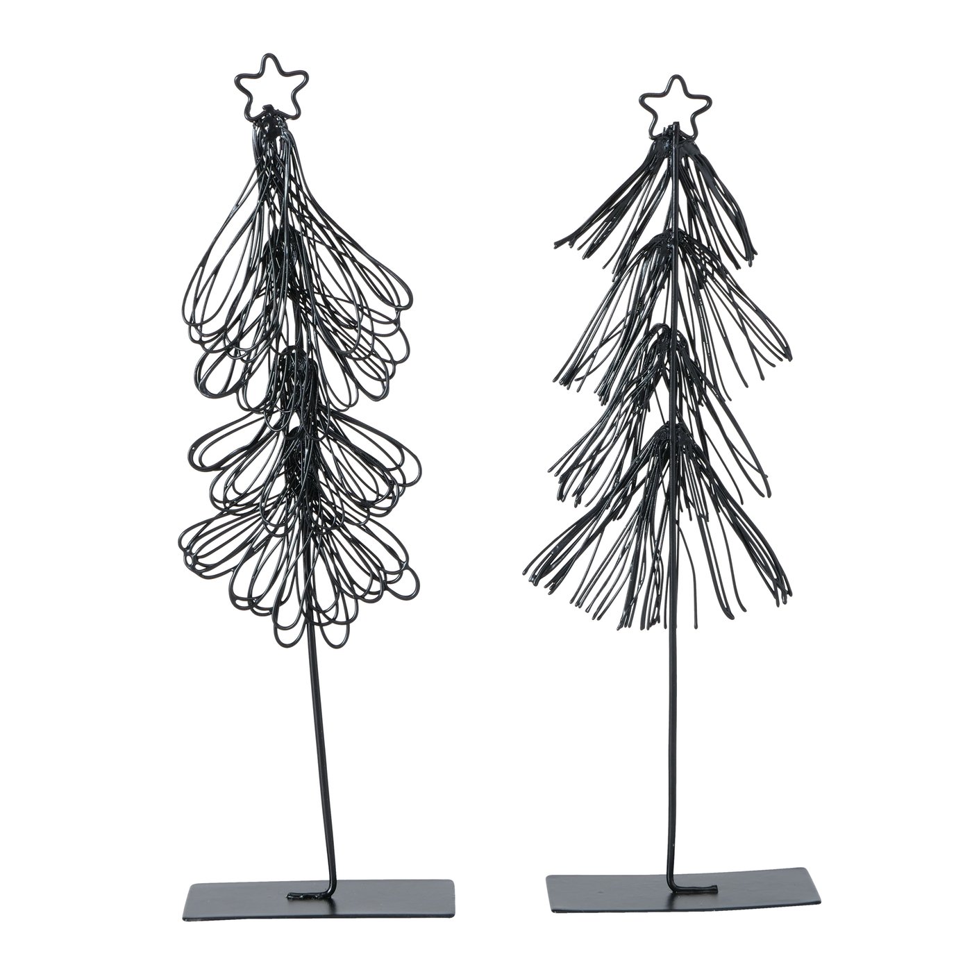 Metalen kerstboom Wiry, H 21cm, 2 assortiment