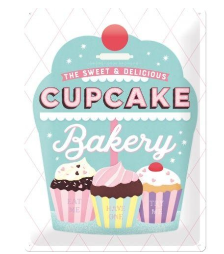 Tin signs 30 x 40 cm Cupcake bakery