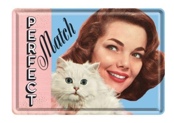 Metal postcard - Perfect match
