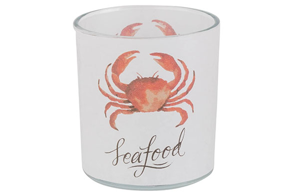 THEELICHTHOUDER CRAB ORANGE WIT D7XH8CM