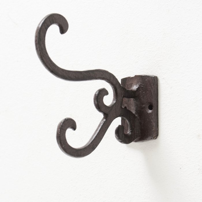 Coat hook Gobo, 3 ass., I 11 cm, Metal, Antique Brown cast iron antiq - Afbeelding 3