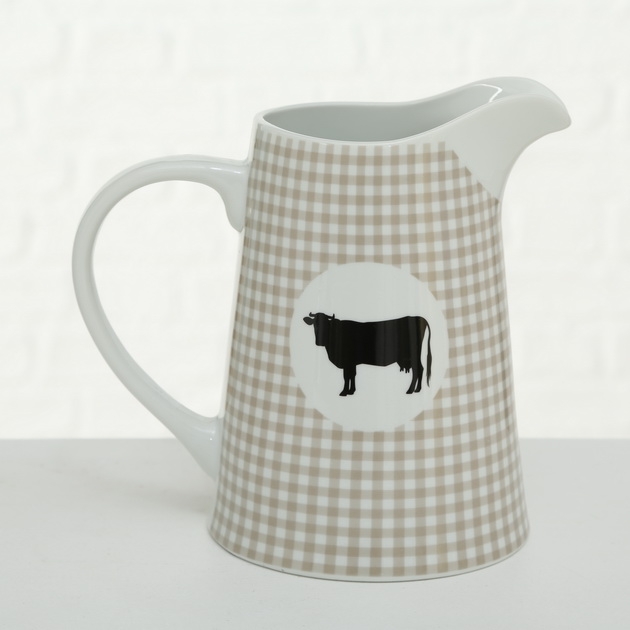 Pitcher Alma, 2 ass., Decoration, H 20 cm, Ceramics, Colour mix porce - Afbeelding 3