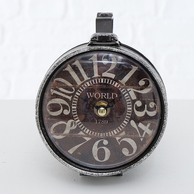 Table clock Taschenlampe, 2 ass., H 11 cm, Metal, Colour mix 1xAA - Afbeelding 7