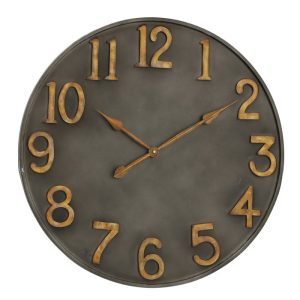 Wandklok Lincoln analoog D76cm W3cm Metaal zwart