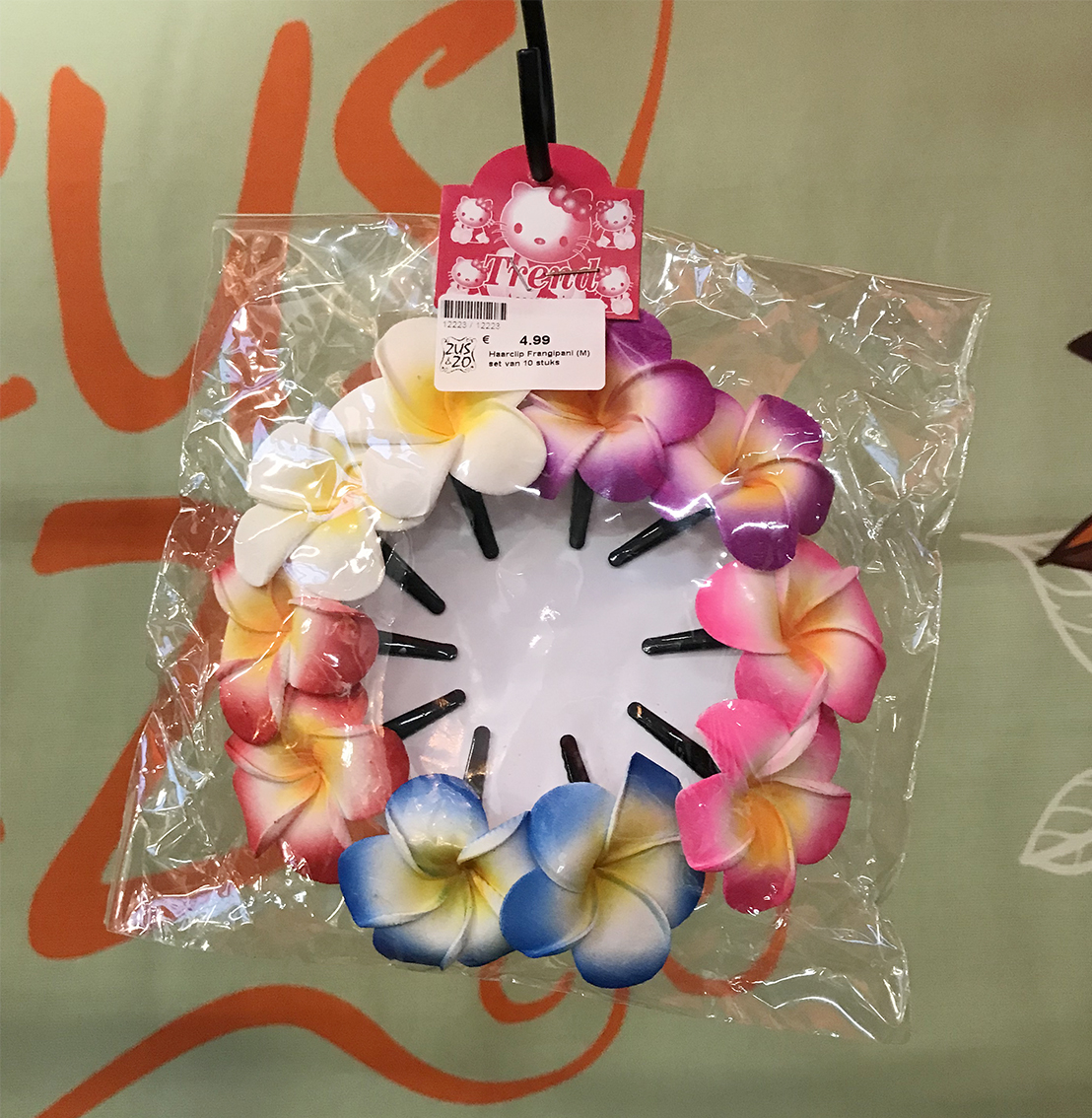 Haarclip Frangipani (M) set van 10 stuks