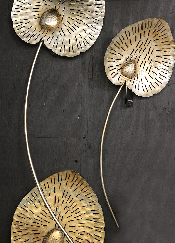 Wandversiering blad Sharo S zilver 8 - Afbeelding 2