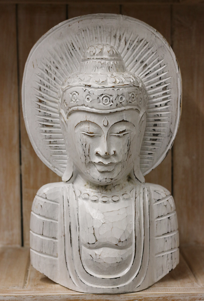 Buddha hout- Wit