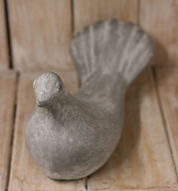 Decoratief beeld duif grijs