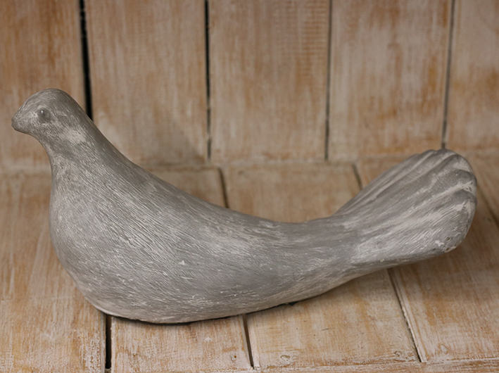 Decoratief beeld duif grijs - Afbeelding 2