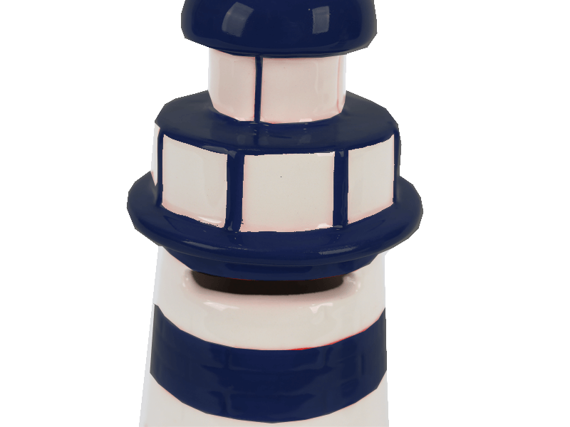 Vuurtoren Blauw wit als spaarpot - Afbeelding 2