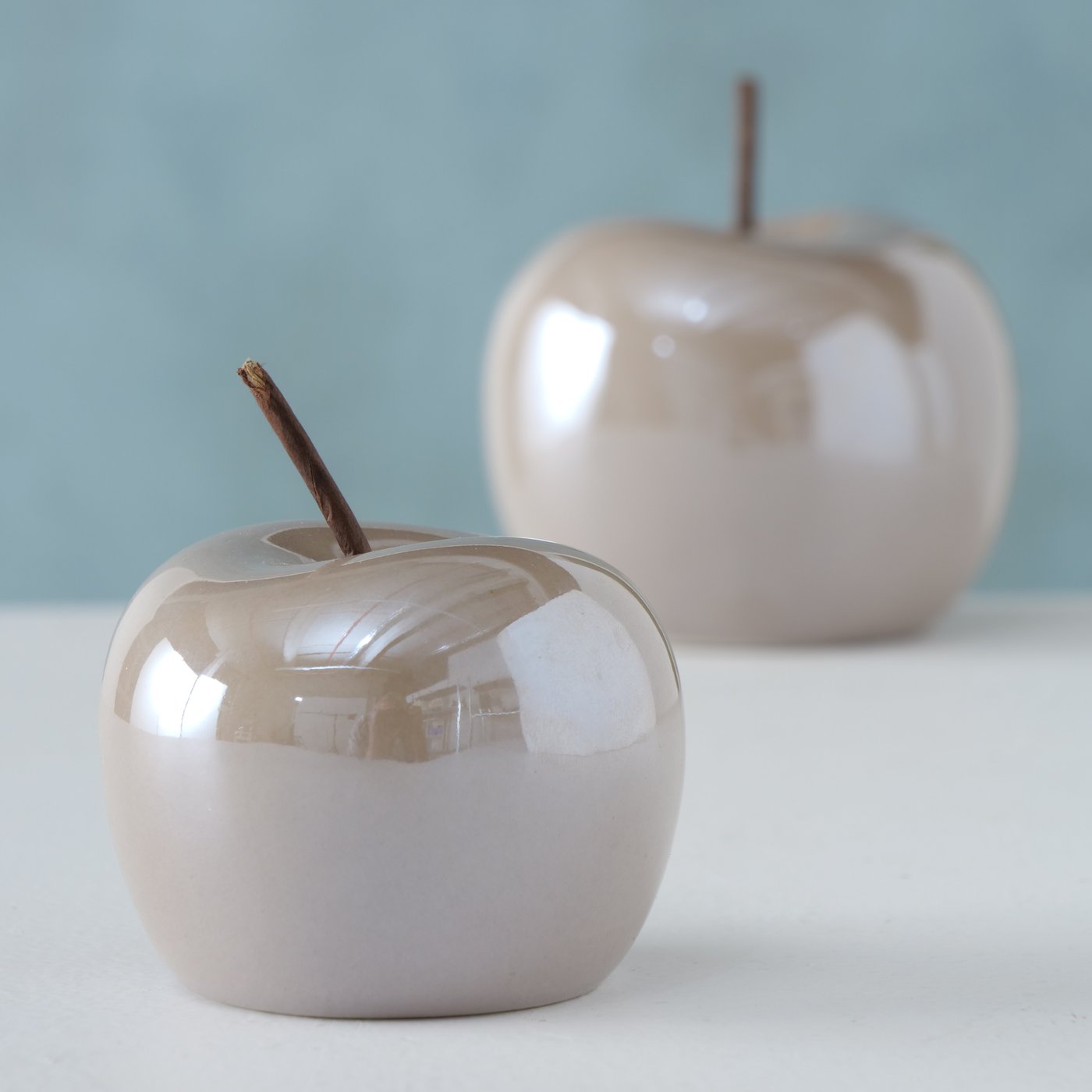 Decoratief object Perly, Appel, H 8,80 cm, Licthbruin