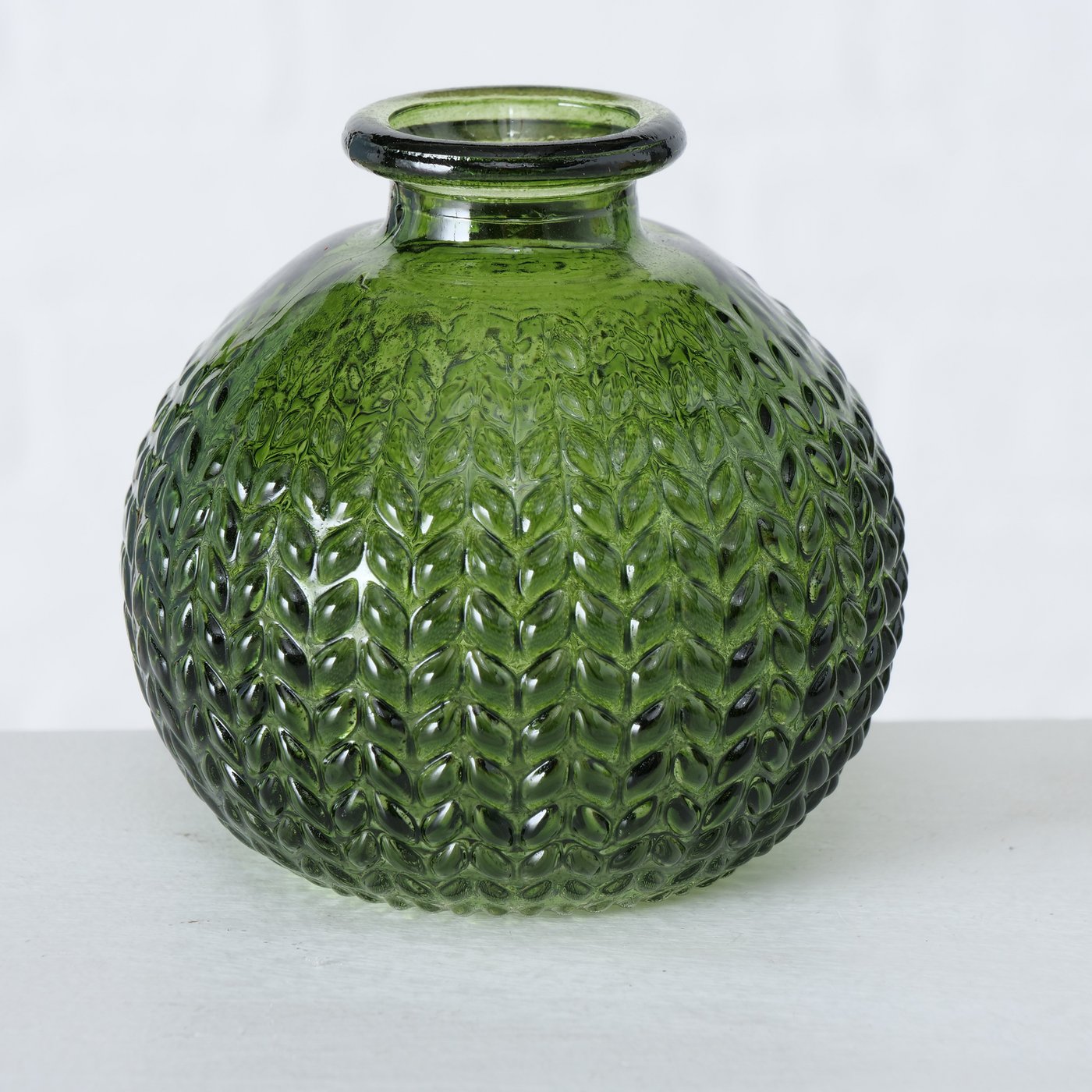 Vaasje Konya, 3 ass., H 8,00 cm, Glas, Groen - Afbeelding 2