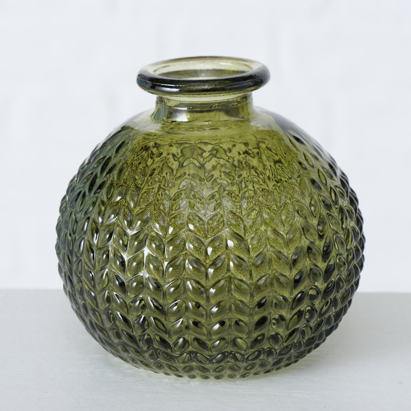 Vaasje Konya, 3 ass., H 8,00 cm, Glas, Groen - Afbeelding 3