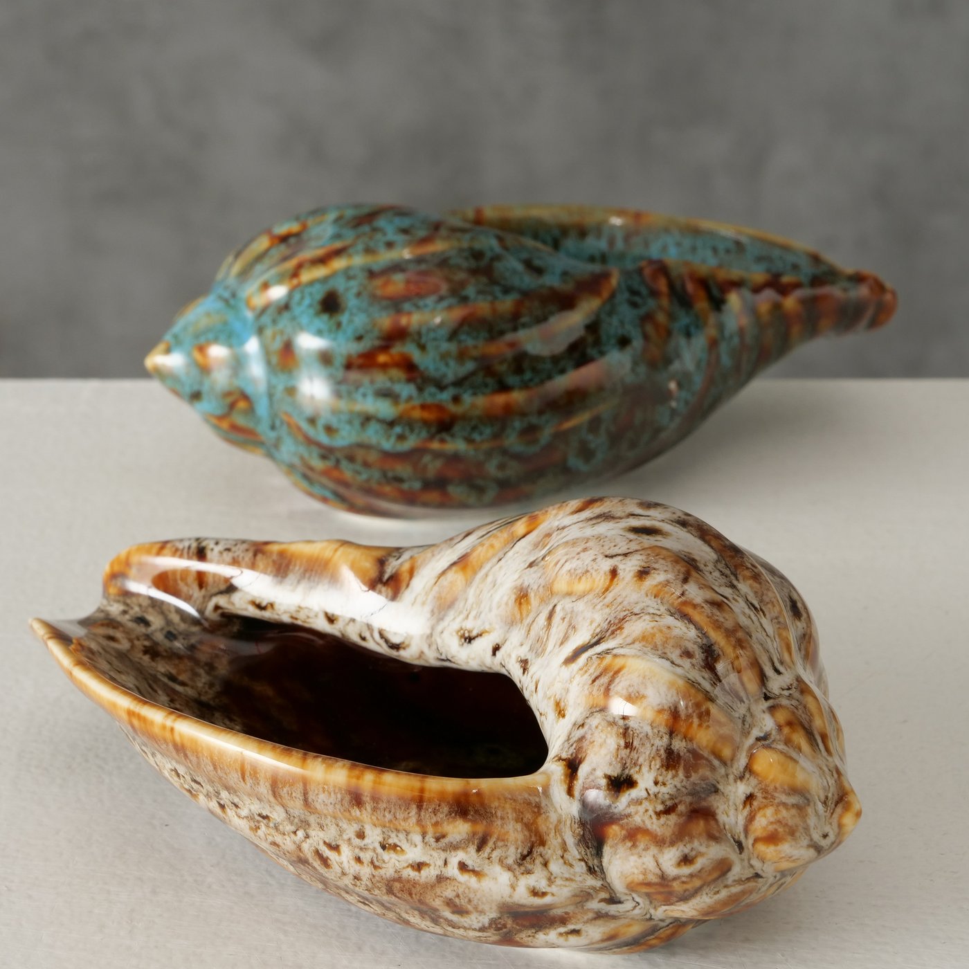 Decoratief object Alyssa, 2 ass., Schelp, H 5,50 cm, Porselein