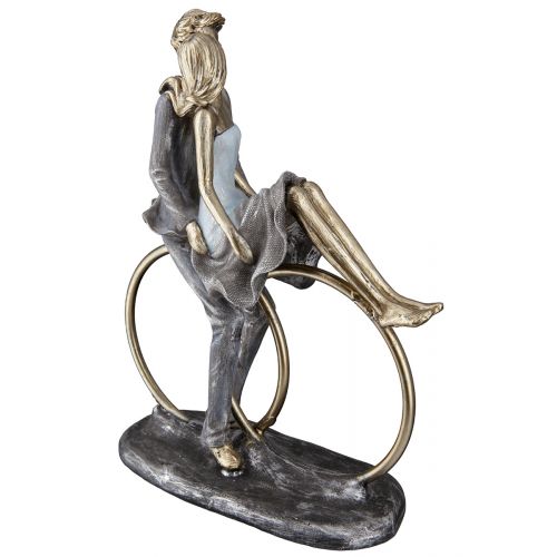 Beeld Poly figuur Paar op ringen - Afbeelding 4