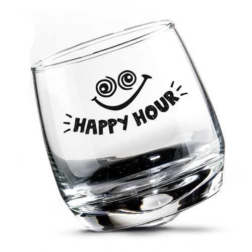 Wankelglas "Happy hour" 2 stuks in verpakking - Afbeelding 2
