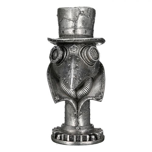 Beeld Kraai zilver Steampunk - Afbeelding 4