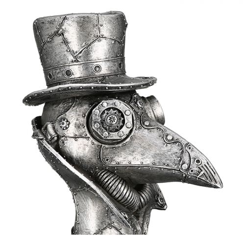 Beeld Kraai zilver Steampunk - Afbeelding 6