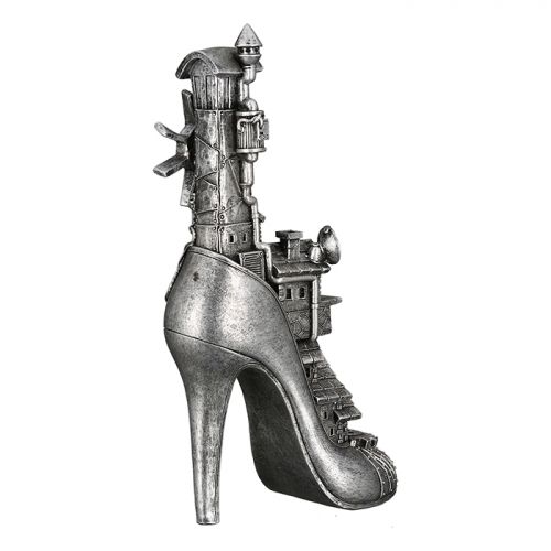 Beeld hoge hak met attributen Steampunk - Afbeelding 3
