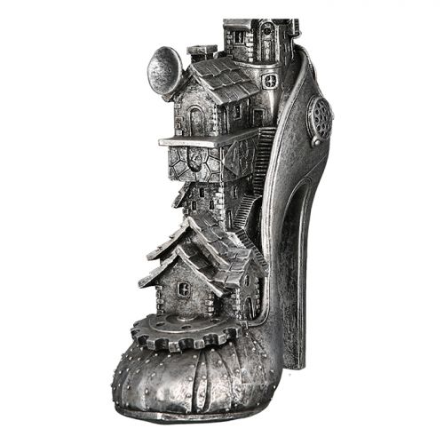 Beeld hoge hak met attributen Steampunk - Afbeelding 4