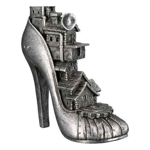 Beeld hoge hak met attributen Steampunk - Afbeelding 5