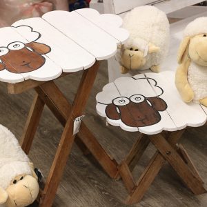 Tafel Shaun the sheep (50cm hoog) - wit/bruin