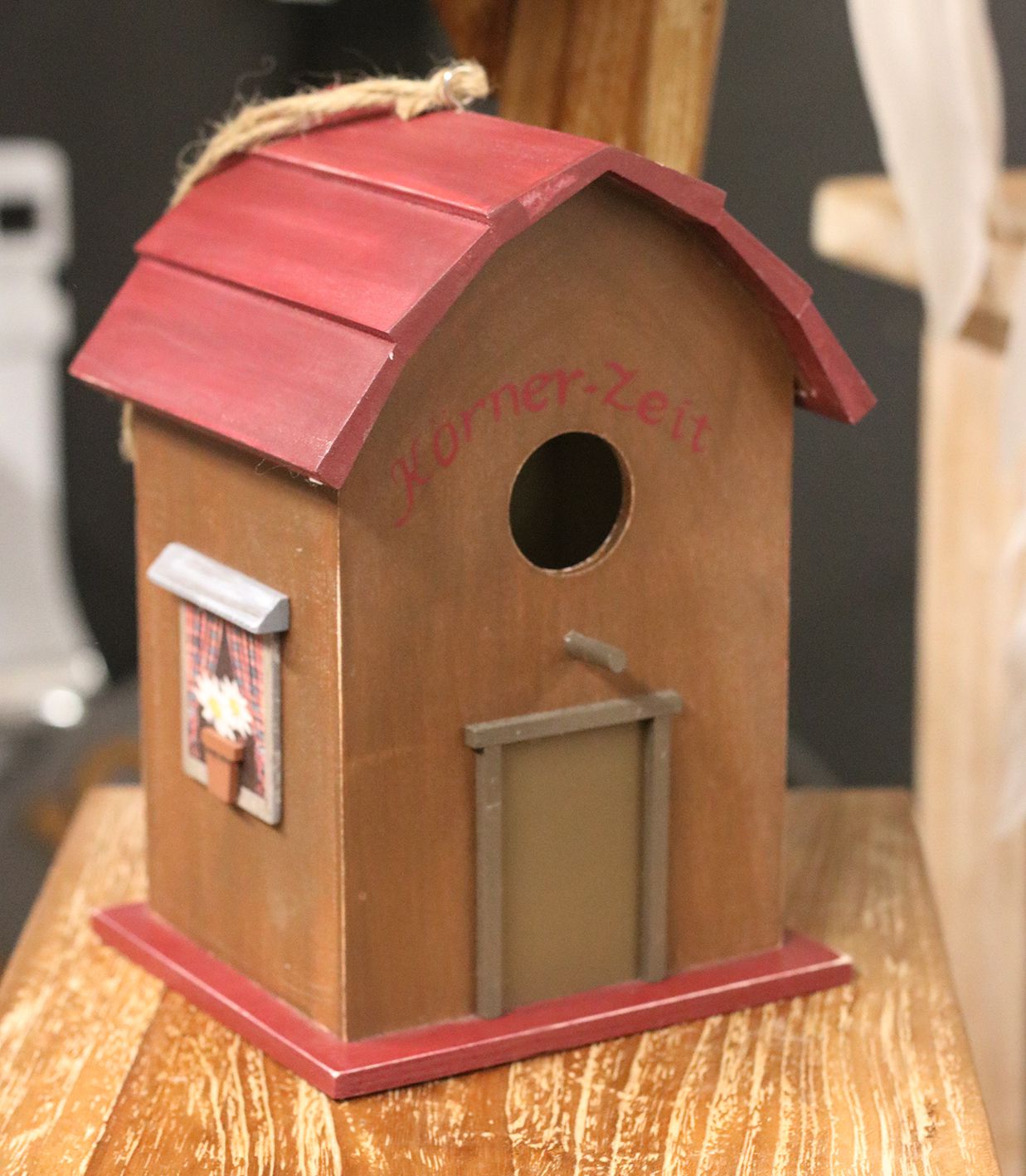 Vogelhuis rood/bruin 'Körner- Zeit'