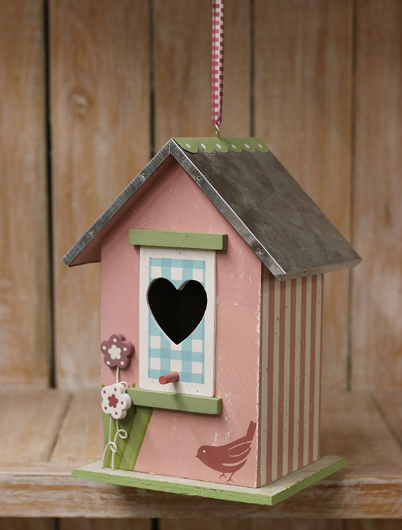 Vogelhuis roze