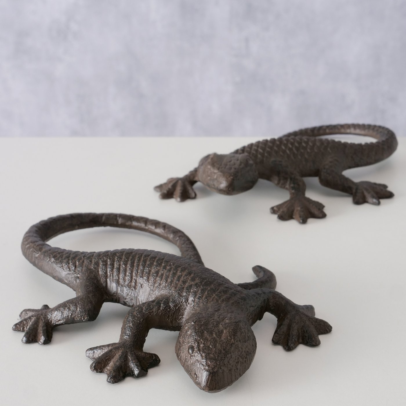 Figuur Samsie, 2 ass., Salamander, H 3,50 cm, Ijzer