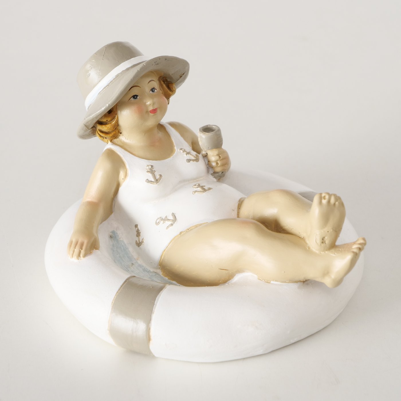 Drijvende vrouw met zwemband Föhr, 2 ass., H 7,00 cm, Grijs - Afbeelding 2