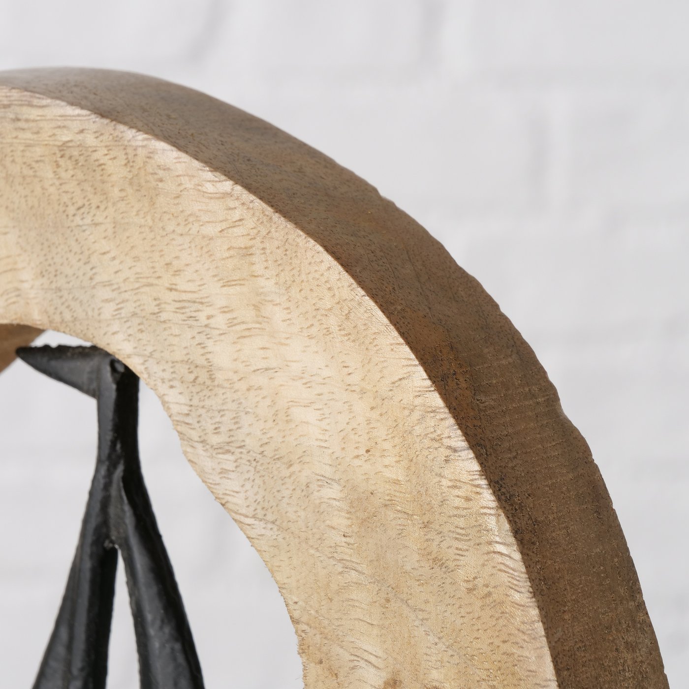 Decoratief object Adagio, Boot, H 21,00 cm, Mangohout, Zwart - Afbeelding 3