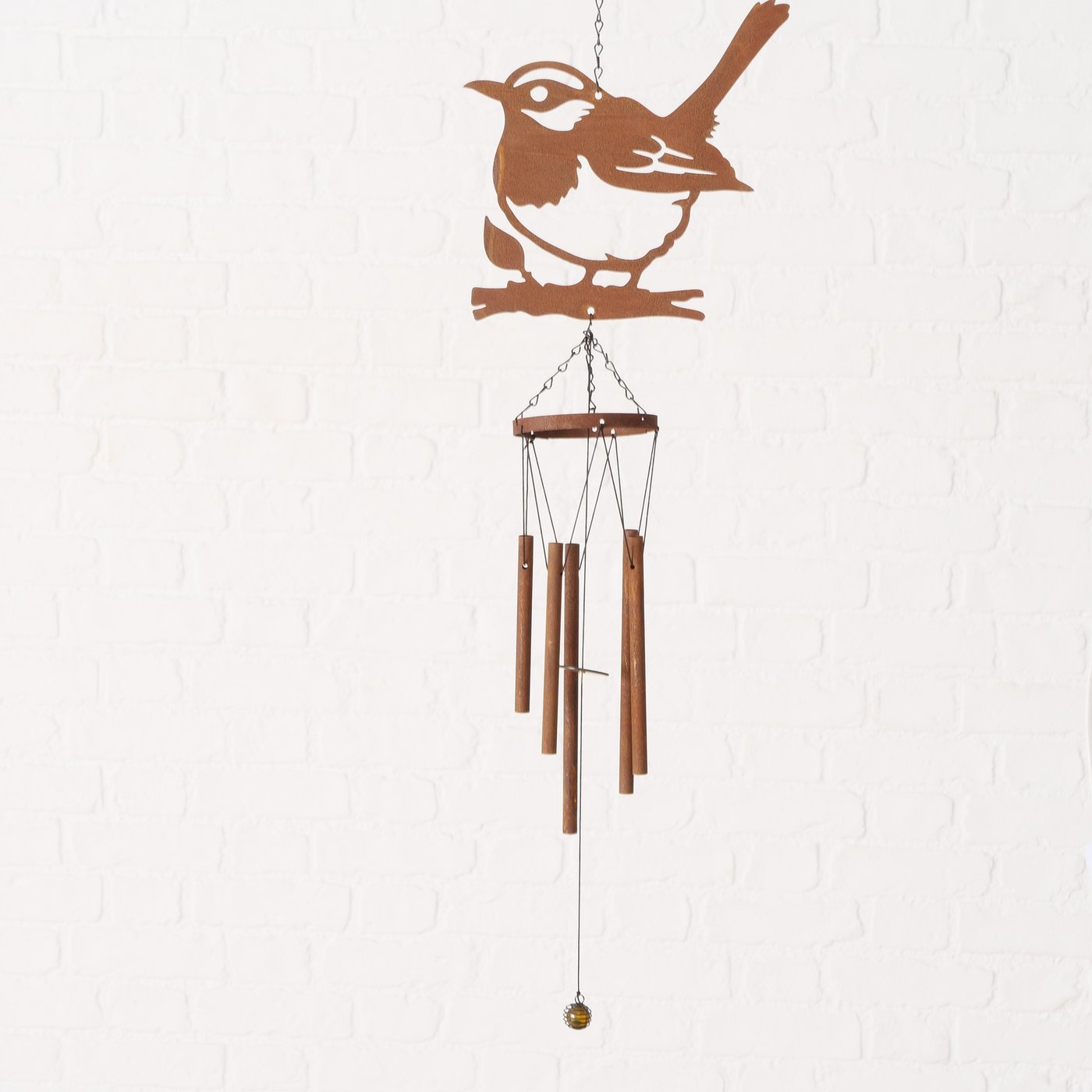 Windgong vogel roest Teta, 2 ass., H 70 cm, - Afbeelding 4