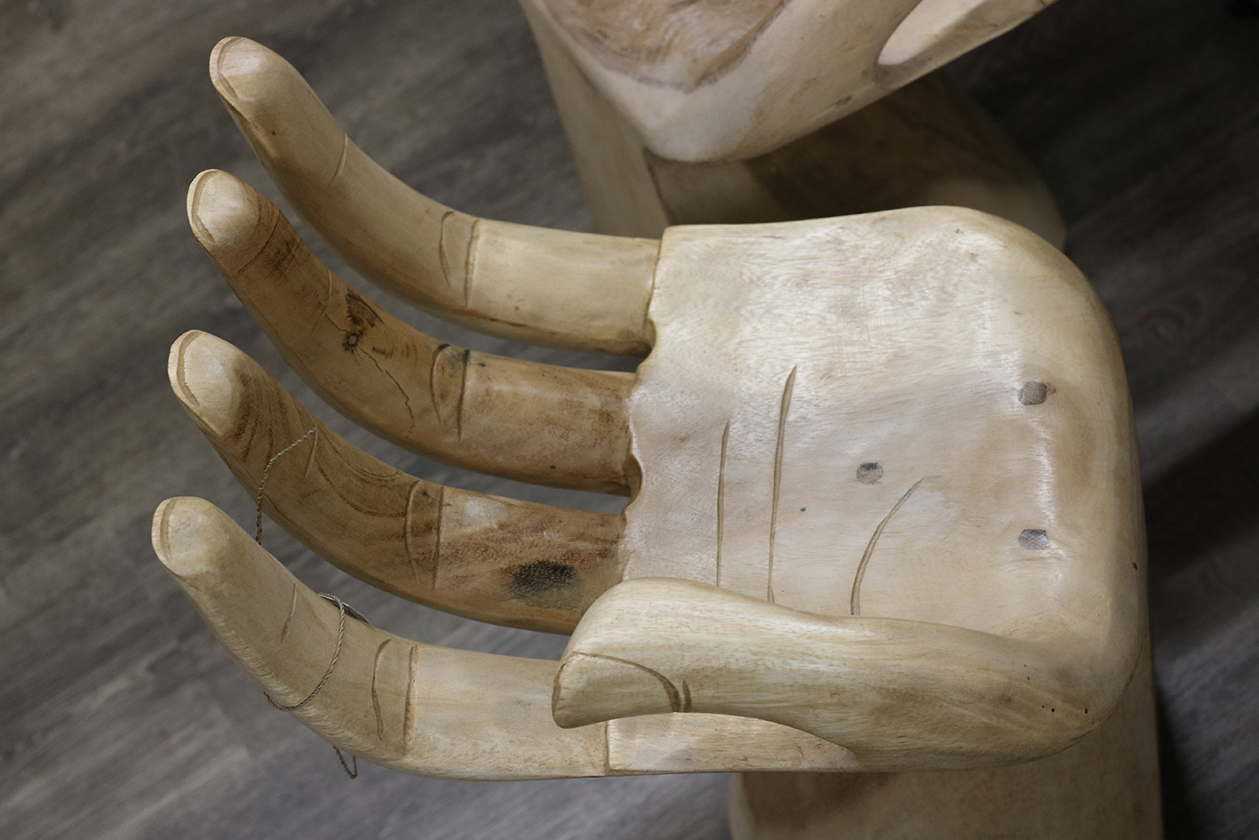 Houten handstoel Indonesisch handwerk- Links - Afbeelding 2
