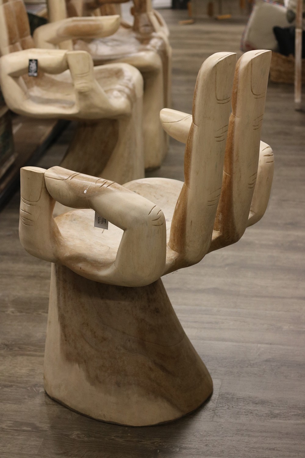 Handstoel Indonesisch handw - rechts ± 52x90x40cm (bxhxd) - Afbeelding 3