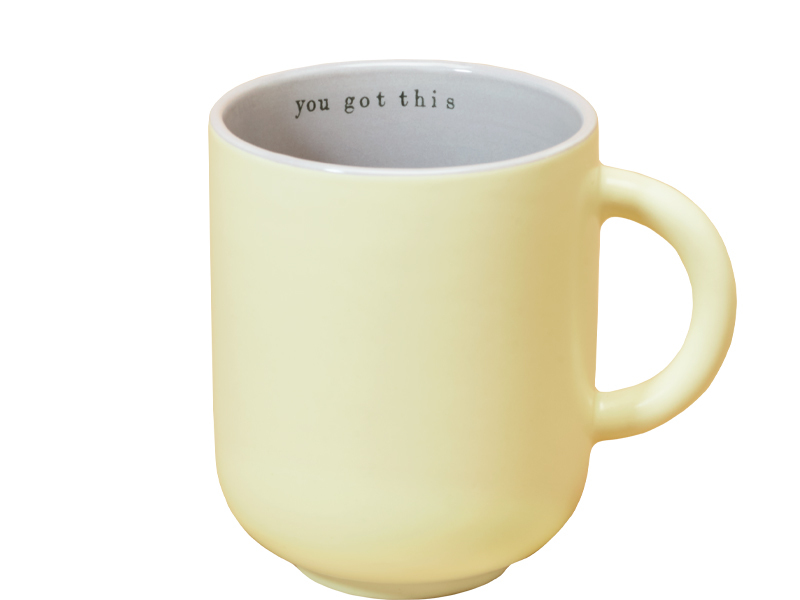 C TEA CUP: PALE YELLOW