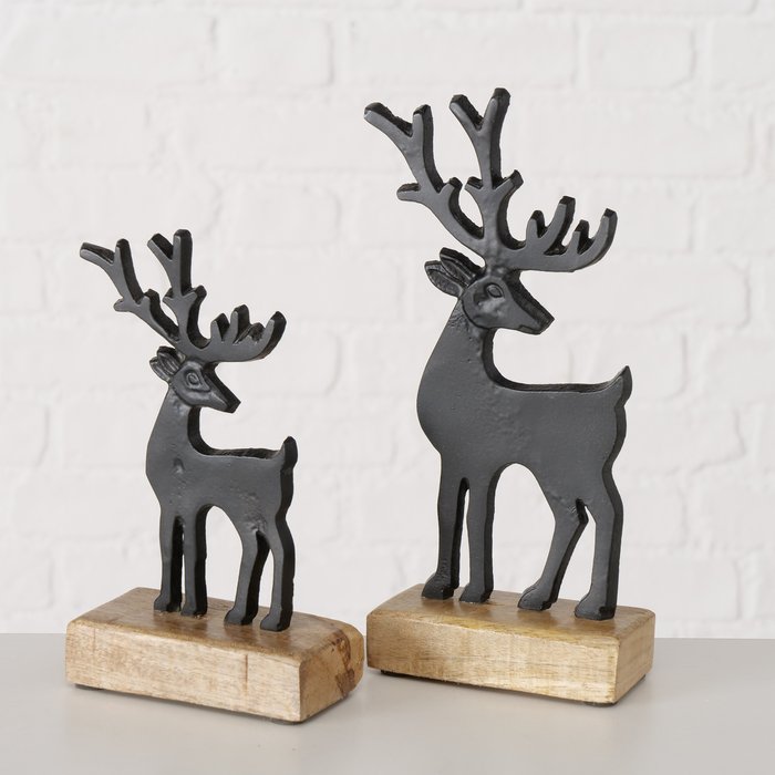 Rendier op mangohout Gret 18 cm - Afbeelding 2