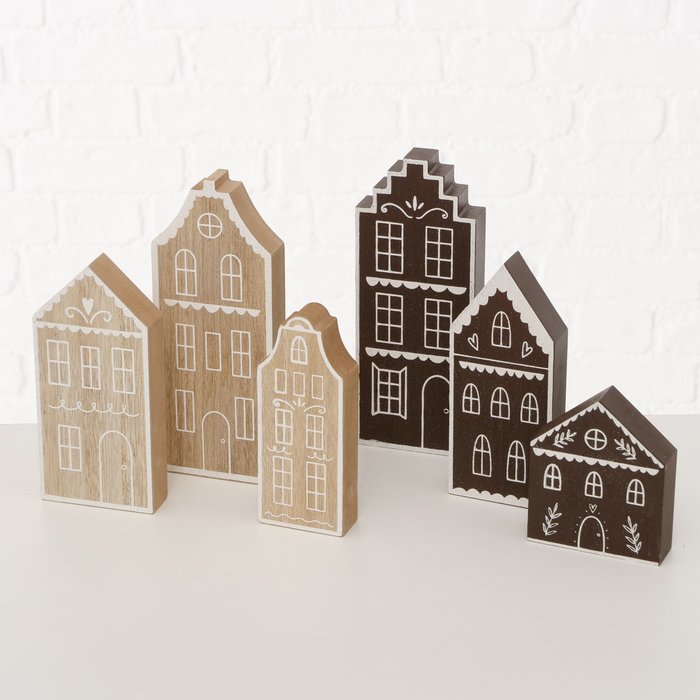 Decoratief beeld kerst huisje venlo - middel 2 ass - Afbeelding 3