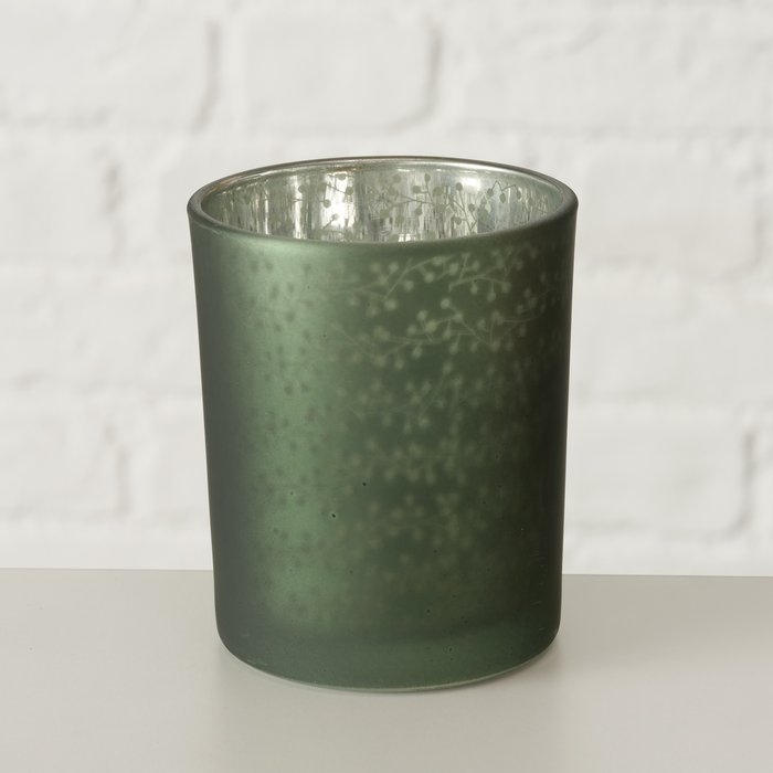 Windlicht Jente, Groen, H 8cm, Klein