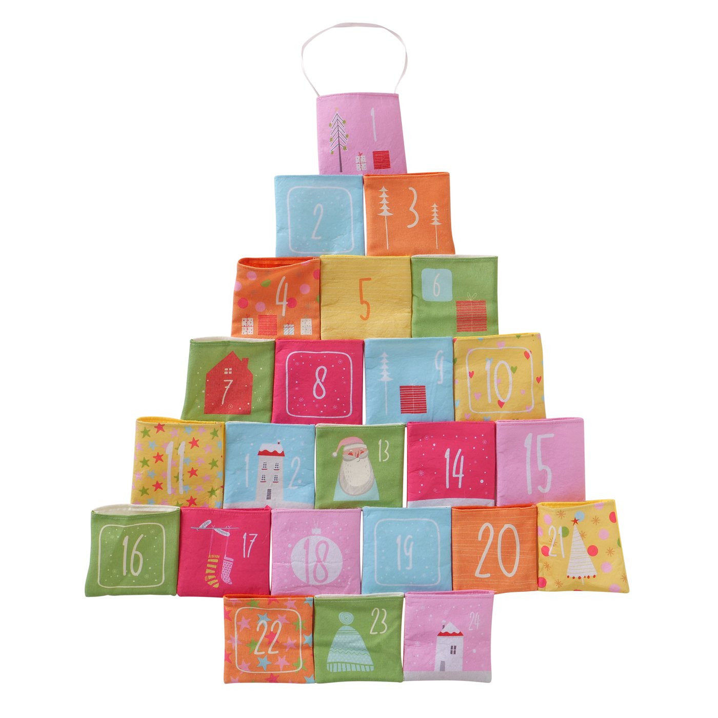 Adventkalender Halmstad, L 62cm, katoen