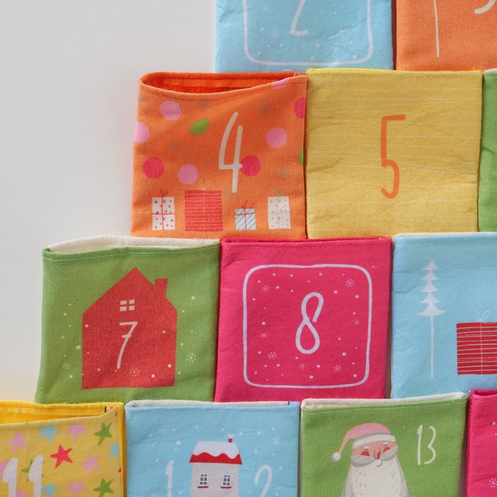 Adventkalender Halmstad, L 62cm, katoen - Afbeelding 2